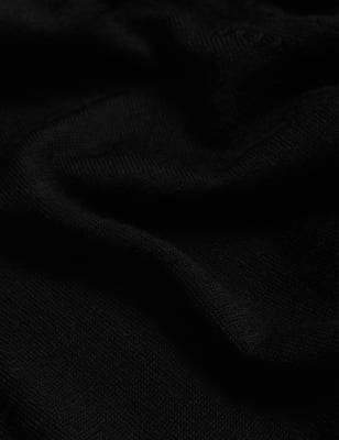 

Womens M&S Collection Pure Merino Wool Crew Neck Cardigan - Black, Black