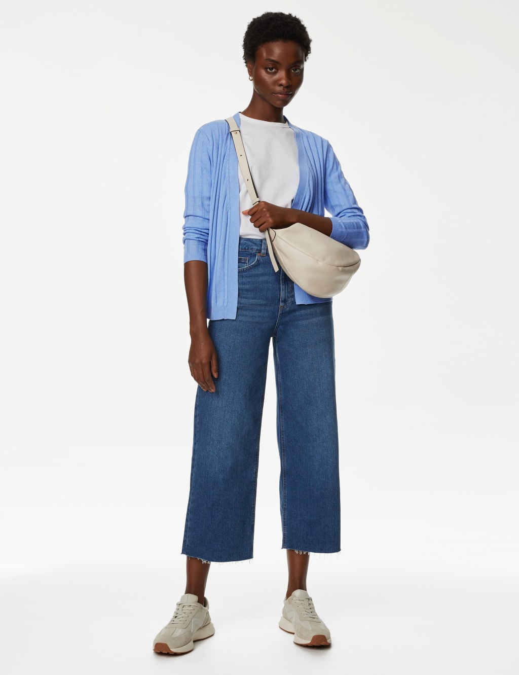 Edge to Edge Relaxed Cardigan with Linen image 2