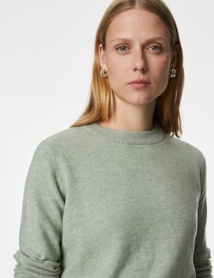 

Womens M&S Collection Recycled Blend Crew Neck Jumper - Soft Green, Soft Green