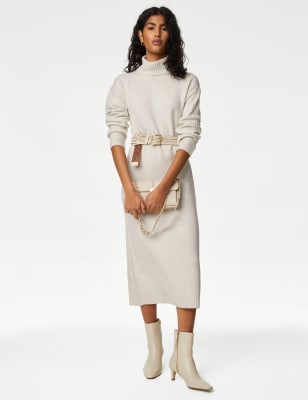 White midi sales jumper dress