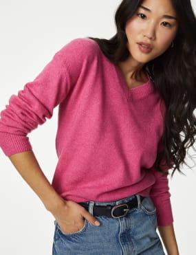 Ladies baby pink jumper hotsell