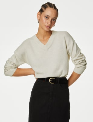 

Womens M&S Collection V-Neck Jumper - Light Natural, Light Natural