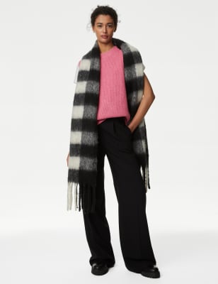 

Womens M&S Collection Ribbed Crew Neck Knitted Vest - Bright Rose, Bright Rose