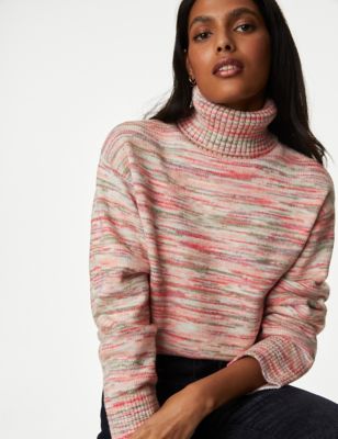 Space Dyed Roll Neck Jumper