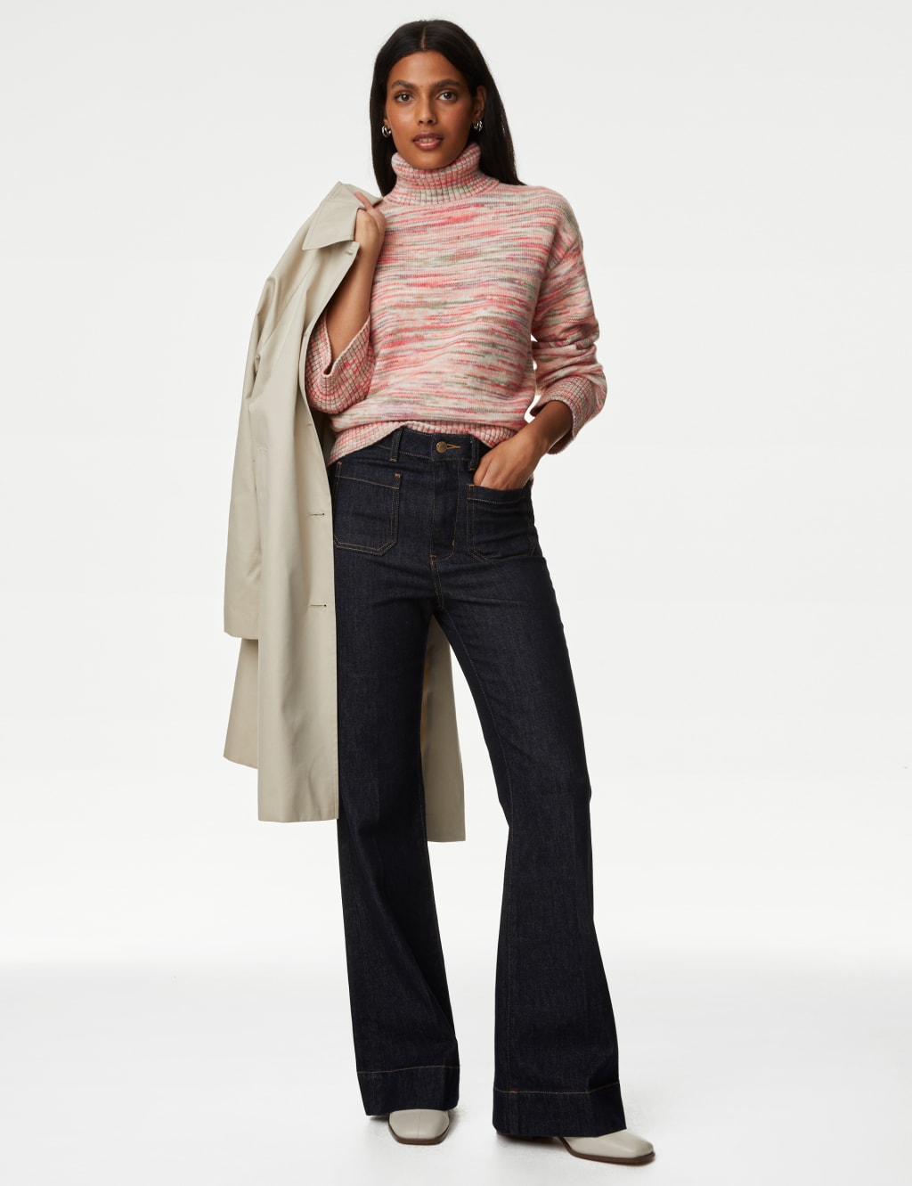Space Dyed Roll Neck Jumper image 3