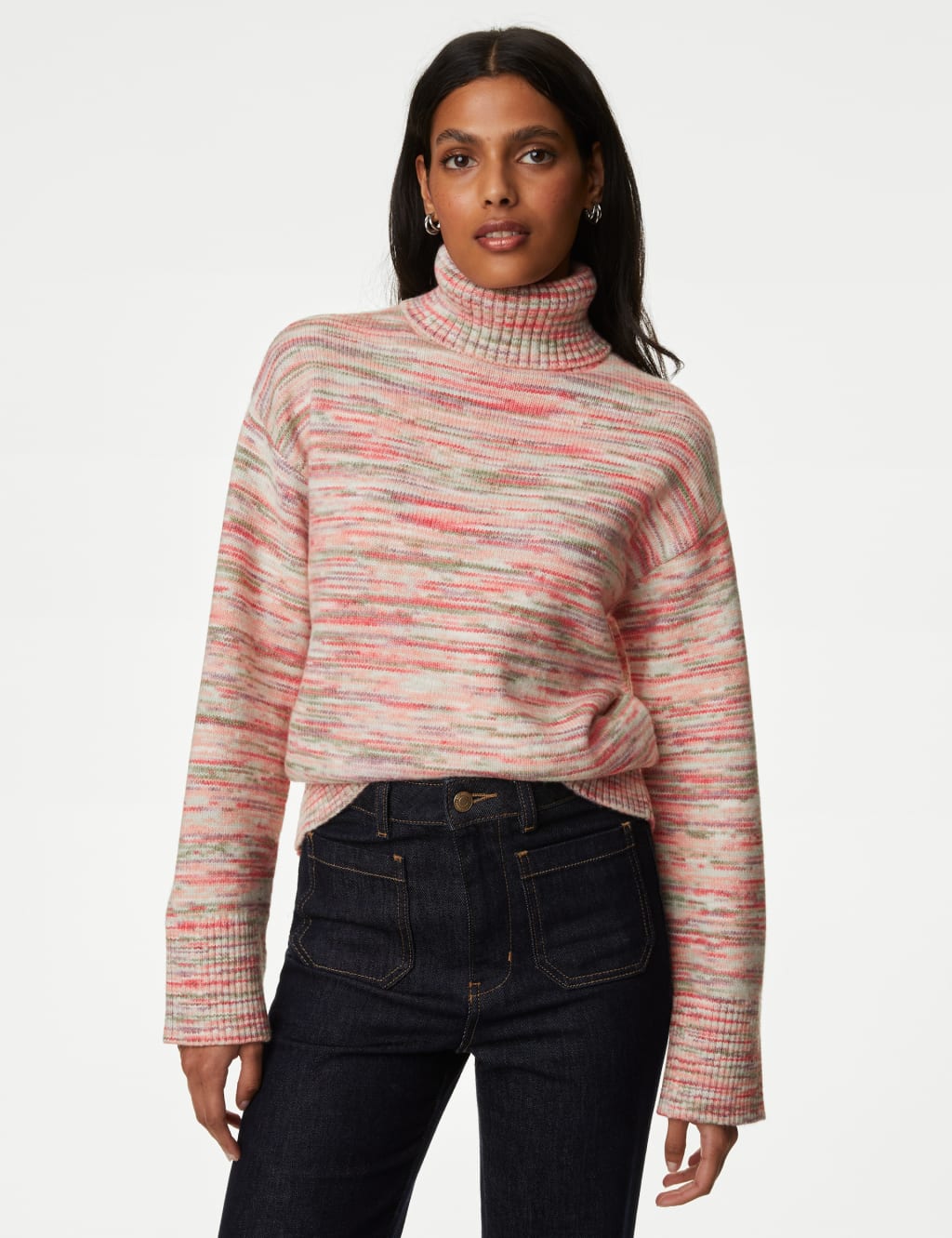 Space Dyed Roll Neck Jumper image 4