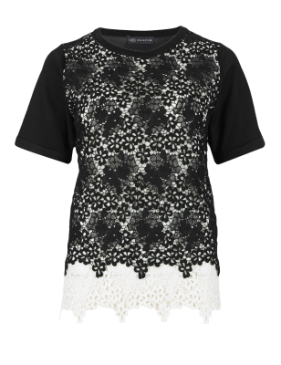 Short Sleeve Lace Jumper | M&S Collection | M&S