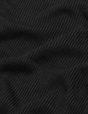 

Womens M&S Collection Ribbed Roll Neck Fitted Jumper - Black, Black