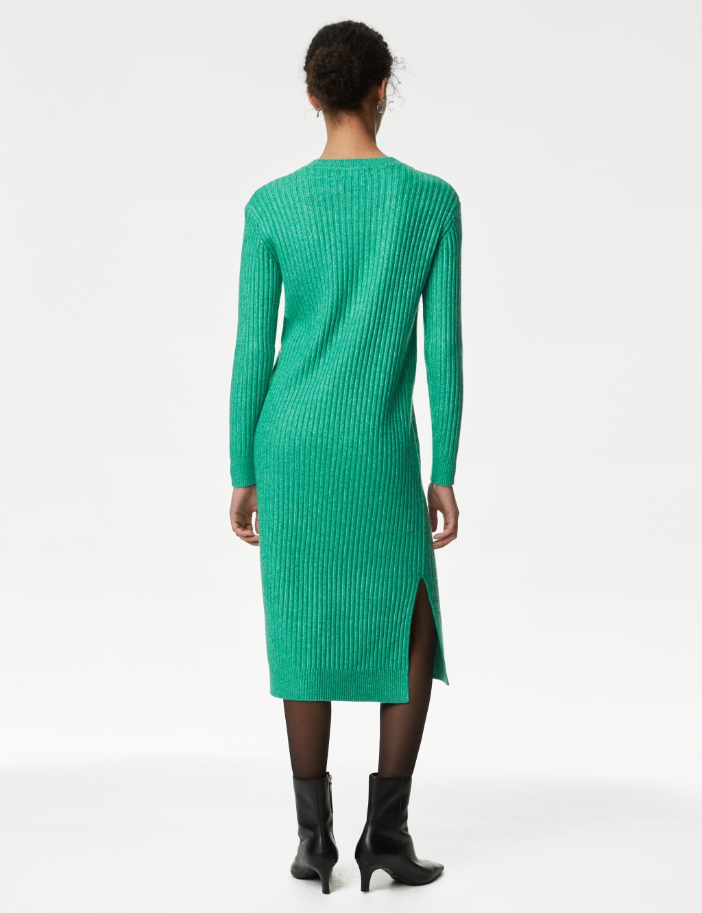 Ribbed Knitted Midi Dress image 5