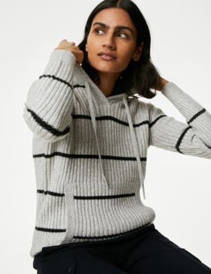 Womens knitted hoodie new arrivals