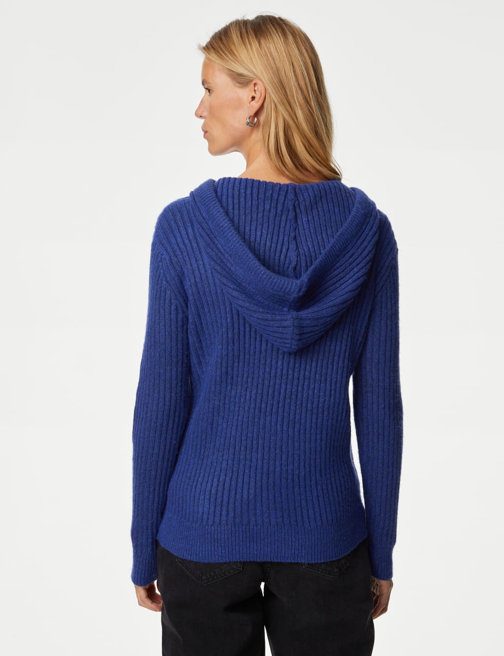 Ribbed V-Neck Hoodie image 5