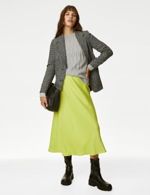 

Womens M&S Collection Pullover mit Rundhalsausschnitt und Zopfmuster - Light Grey, Light Grey
