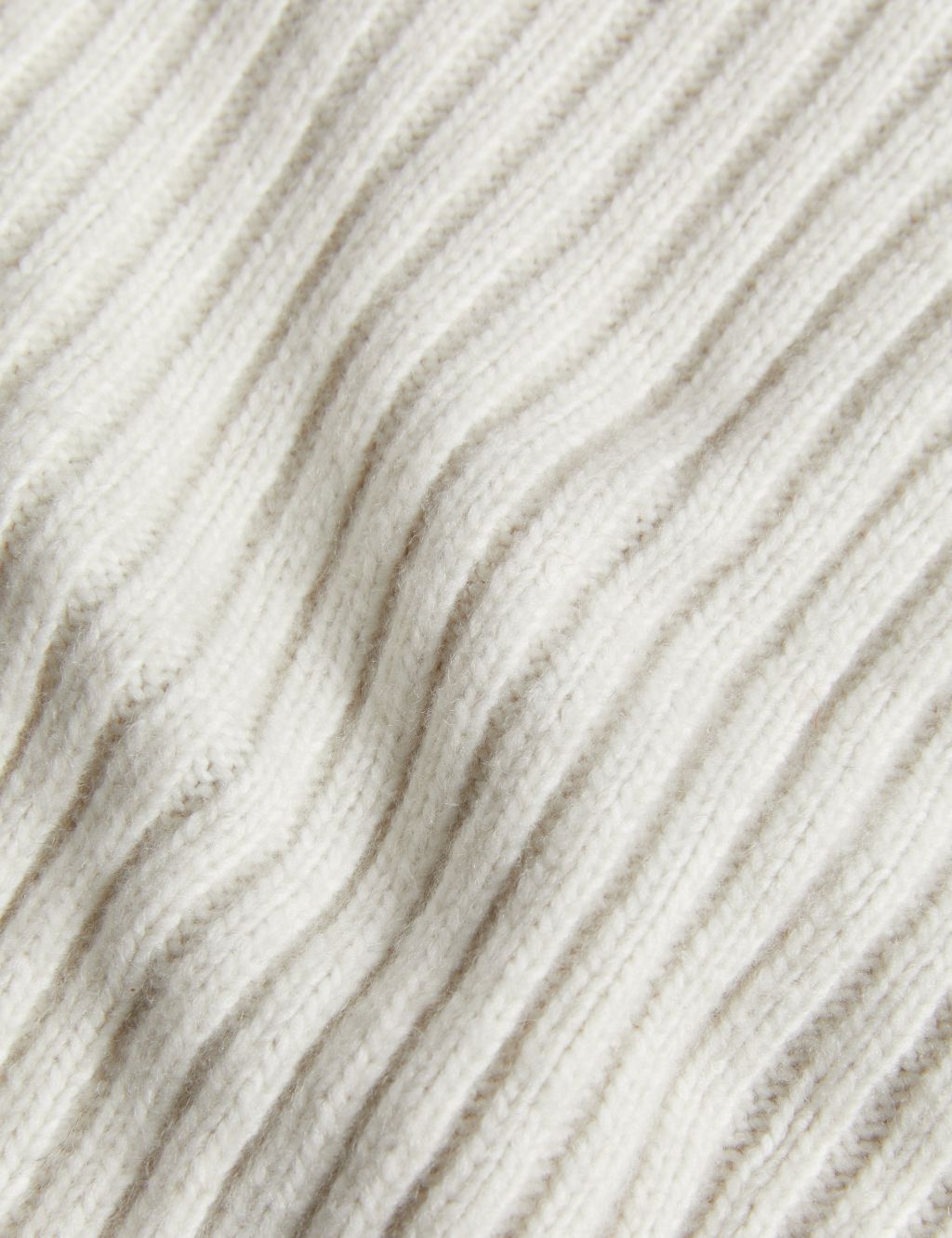 Knitted Ribbed Crew Neck Cardigan image 6