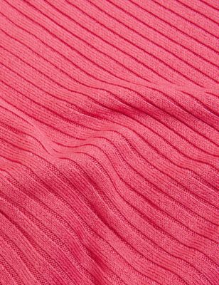 

Womens M&S Collection Supersoft Funnel Neck Longline Jumper - Medium Pink, Medium Pink