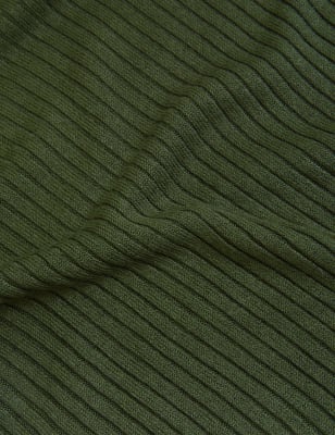 

Womens M&S Collection Lang geschnittener, besonders weicher Pullover mit Stehkragen - Hunter Green, Hunter Green