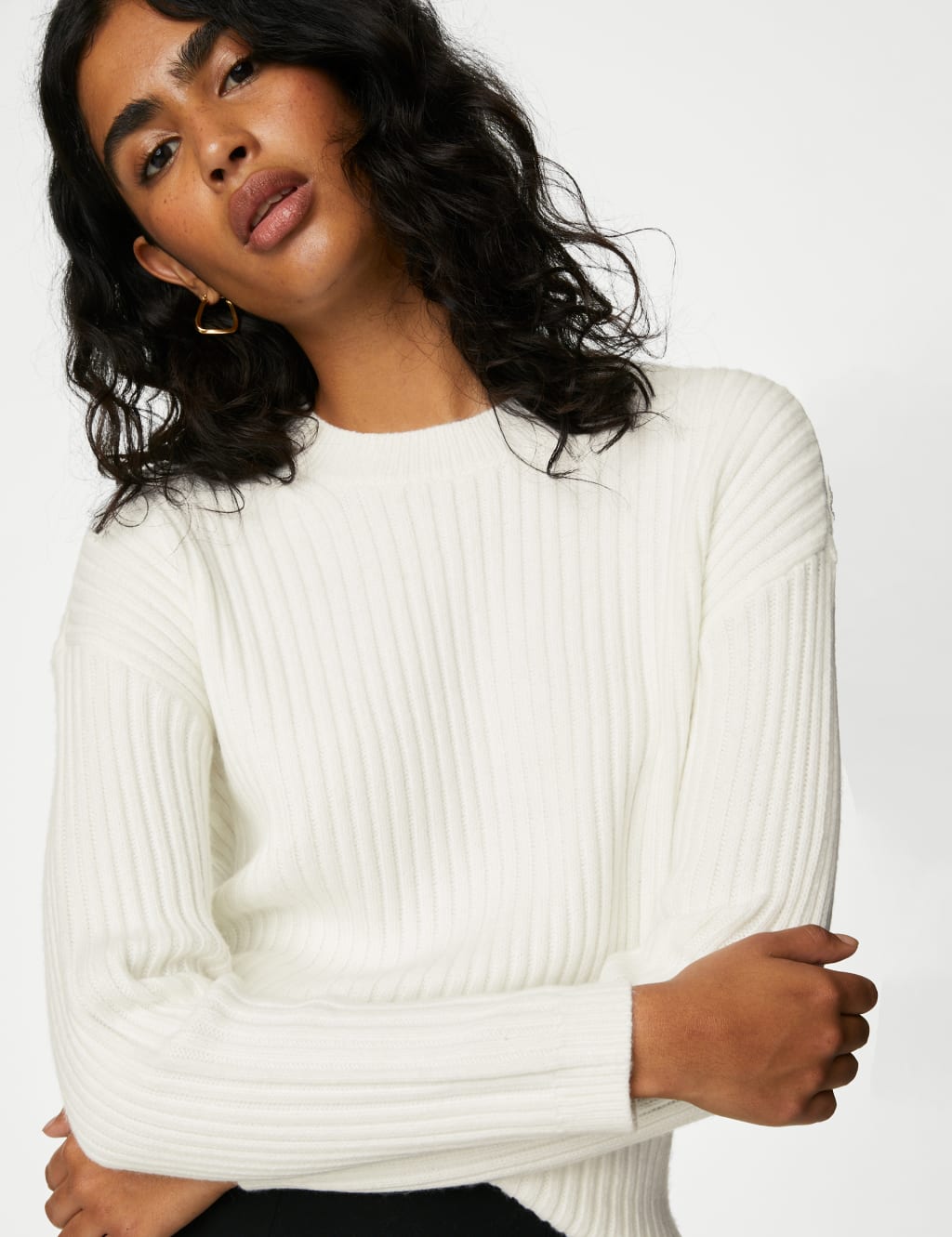 Ribbed Crew Neck Jumper image 3