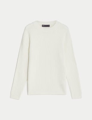 Ribbed Crew Neck Jumper