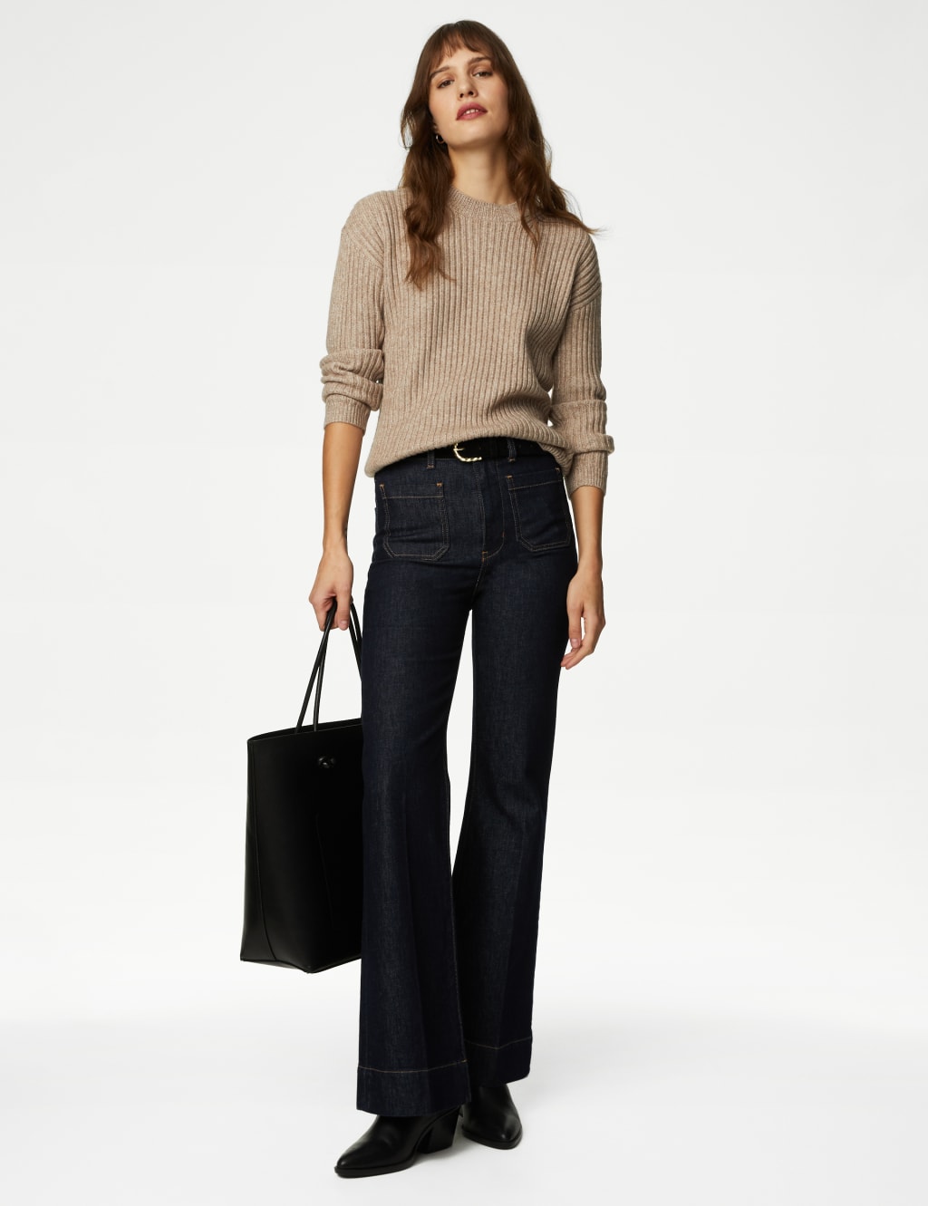 Ribbed Crew Neck Jumper image 3