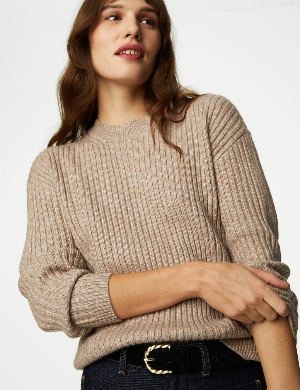 Ribbed Crew Neck Jumper image 4