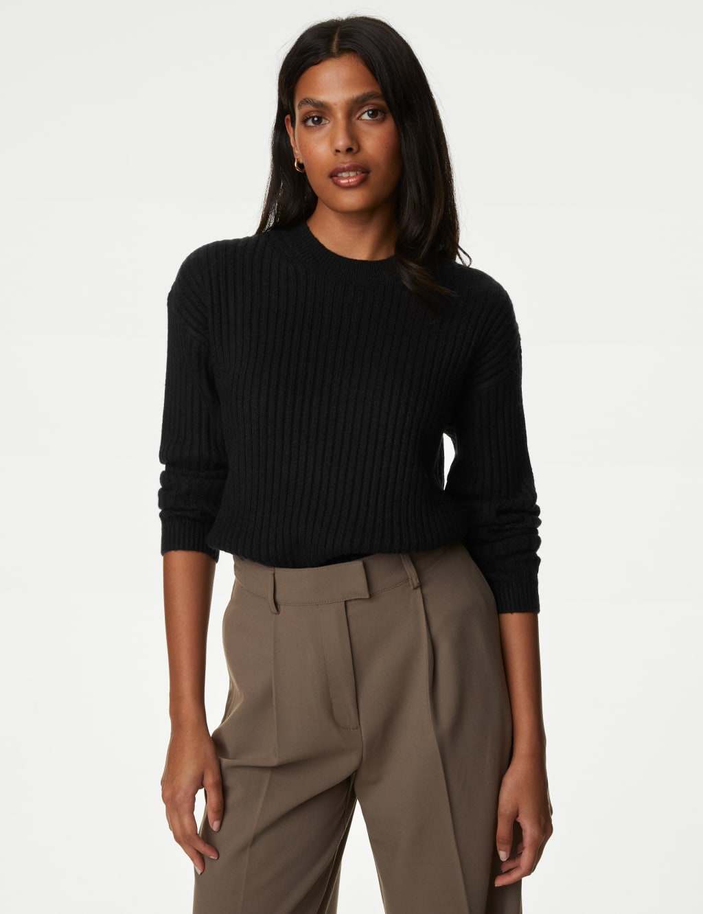 Ribbed Crew Neck Jumper image 3