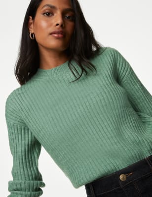 Ribbed Crew Neck Jumper