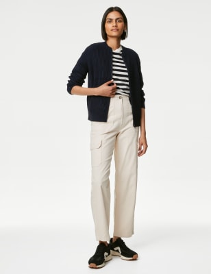 Superfine Crew Neck Cardigan