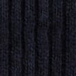 Knitted Ribbed Crew Neck Cardigan - midnightnavy