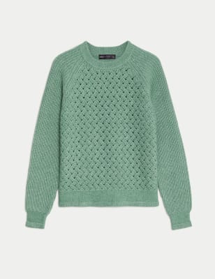 Textured Crew Neck Jumper