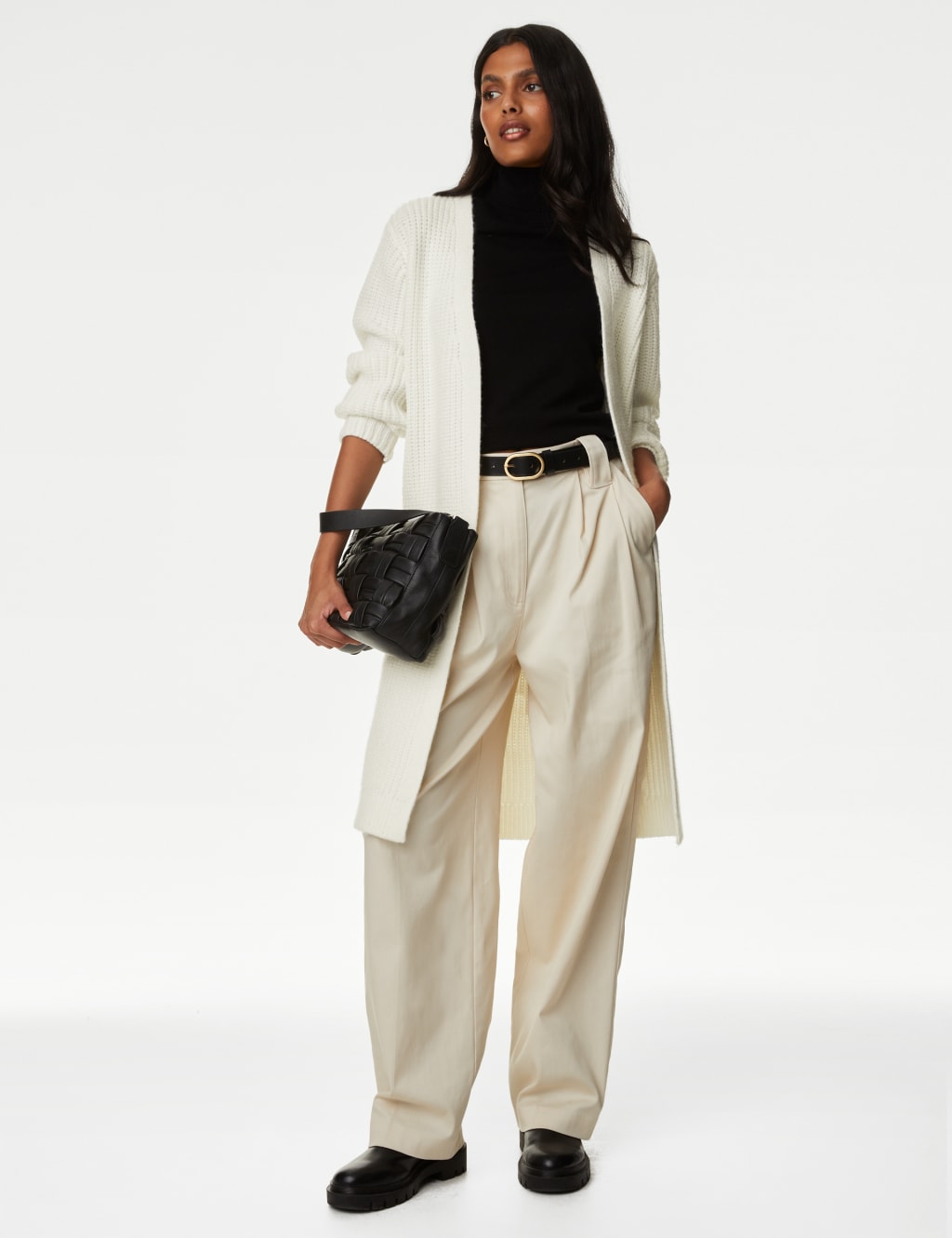 Ribbed Edge to Edge Longline Cardigan image 1