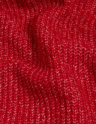 

Womens M&S Collection Ribbed Collared Jumper - Scarlet, Scarlet