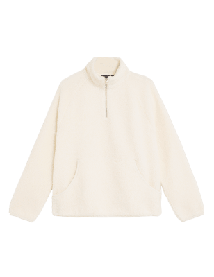 

Womens M&S Collection Borg High Neck Sweatshirt - Ivory, Ivory