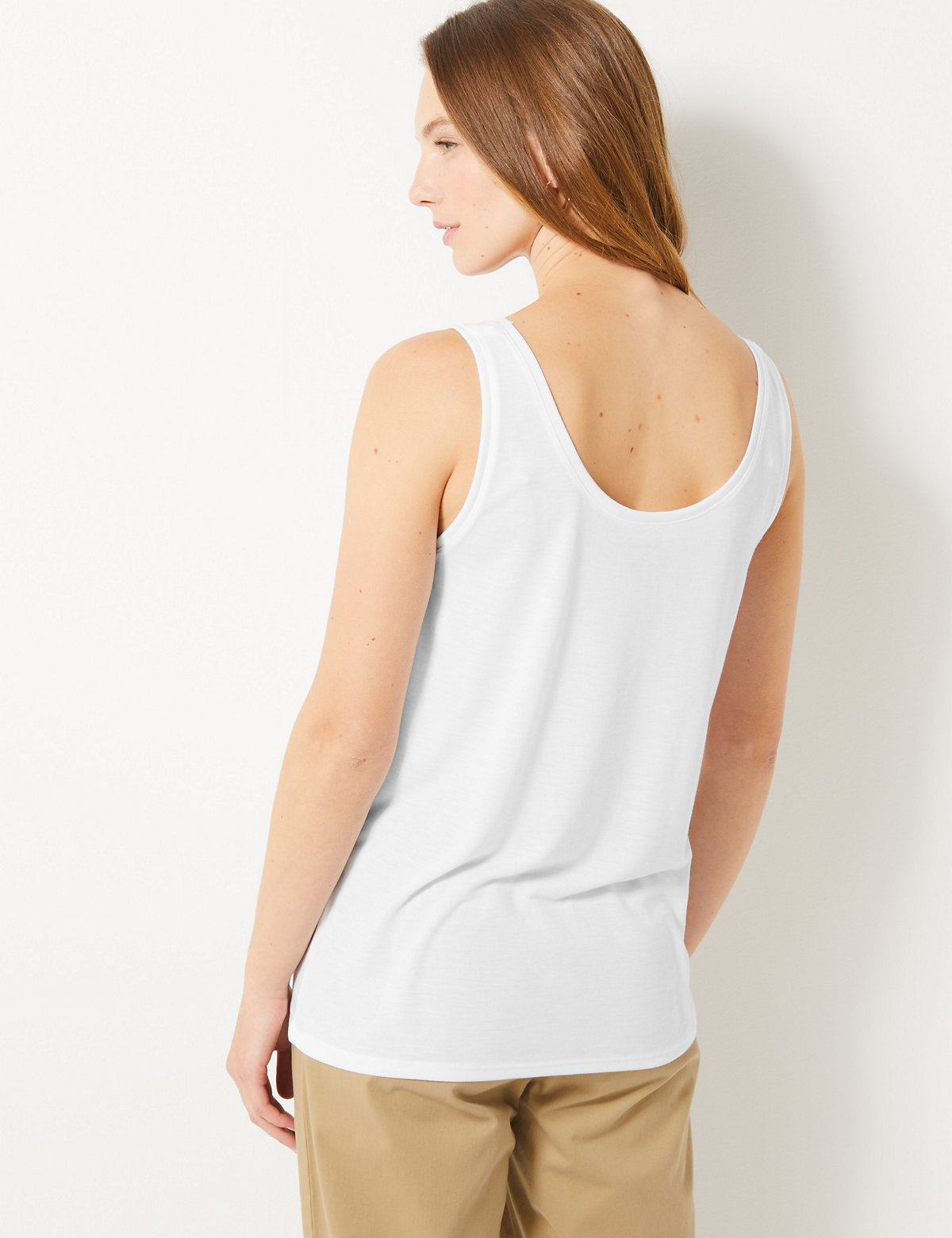 Scoop Neck Relaxed Fit Vest Top