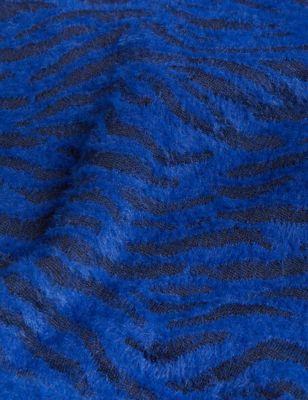 

Womens M&S Collection Animal Print Cosy Sweatshirt - Blue Mix, Blue Mix