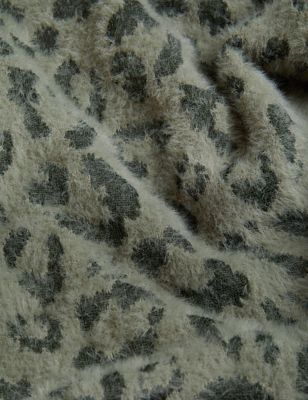 

Womens M&S Collection Animal Print Cosy Sweatshirt - Khaki Mix, Khaki Mix