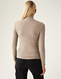 Cotton Rich Ribbed Zip Up Long Sleeve Top
