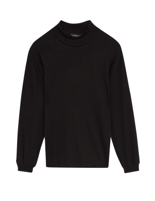 

Womens M&S Collection High Neck Cosy Sweatshirt - Black, Black