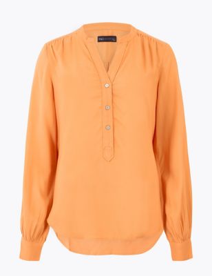 V-Neck Popover Blouse | M&S Collection | M&S