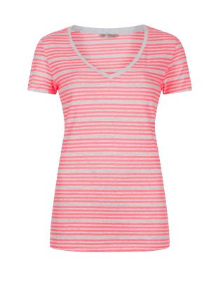 V-Neck Striped T-Shirt | M&S Collection | M&S