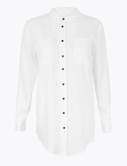 Tencel ™ Button Detailed Pocket Shirt
