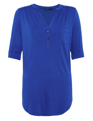 Open Neck Collar Shirt | M&S Collection | M&S