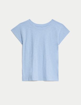 Pure Cotton Everyday Fit Slash Neck T-shirt