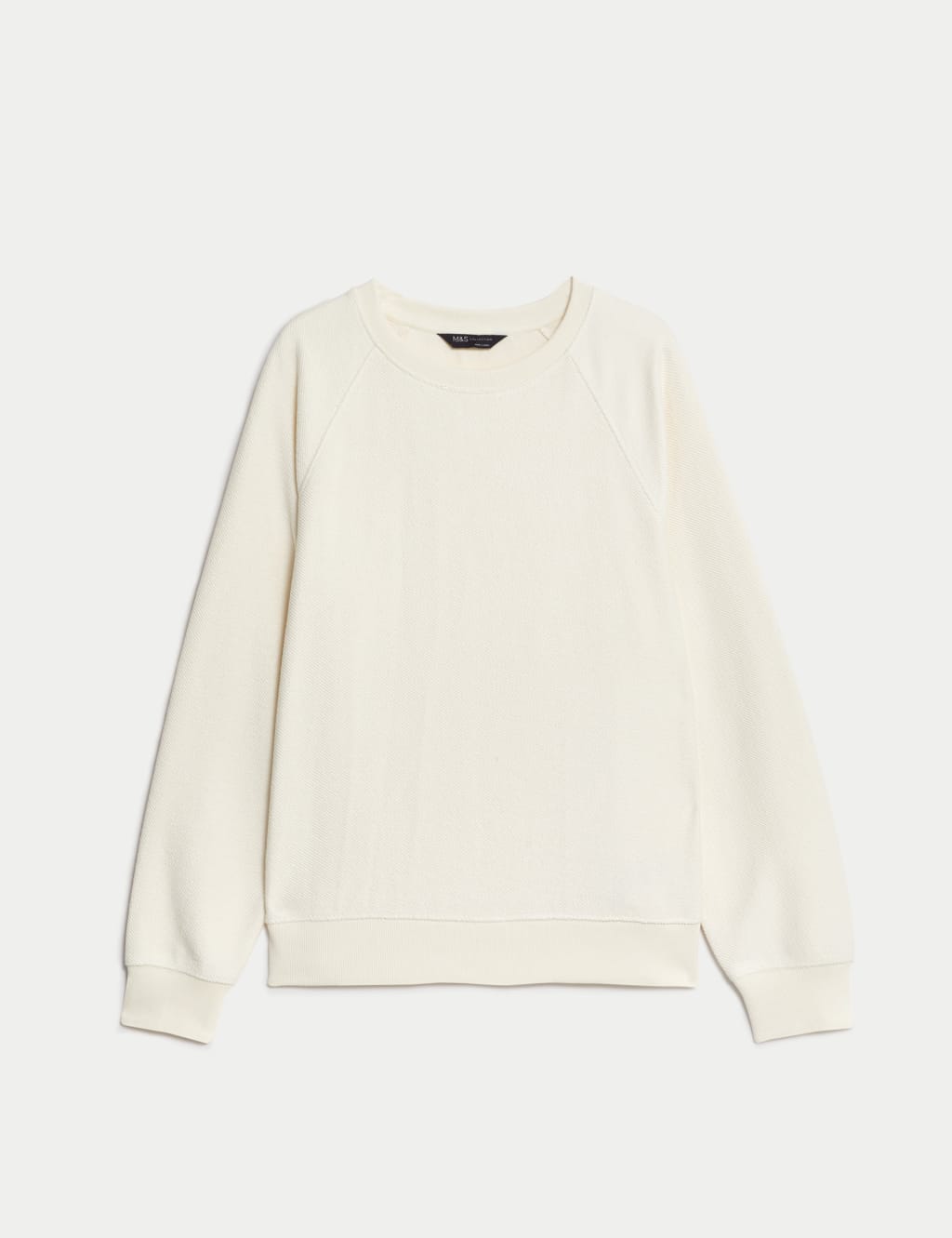 Pure Cotton Textured Crew Neck Sweatshirt image 2
