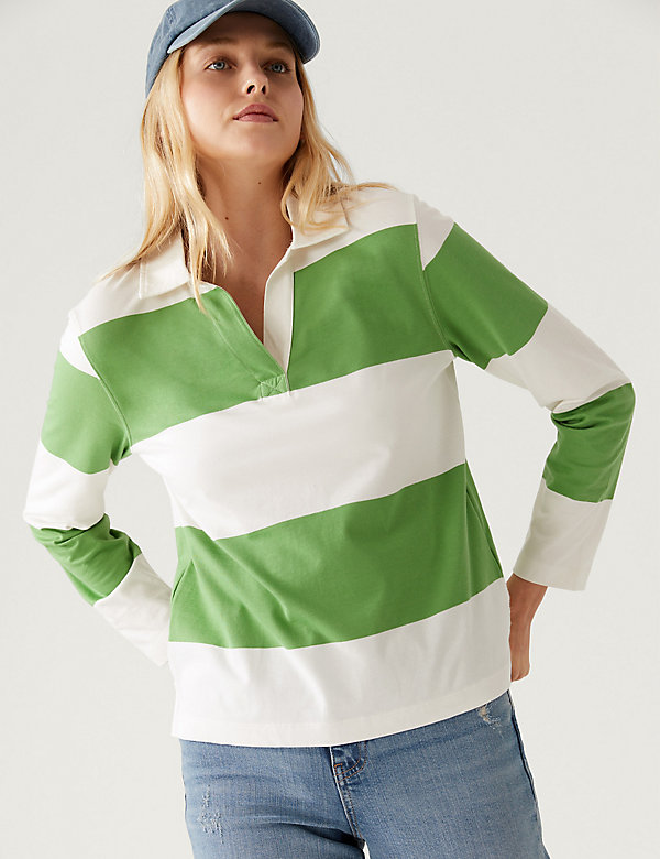 Pure Cotton Striped Rugby Top - JP