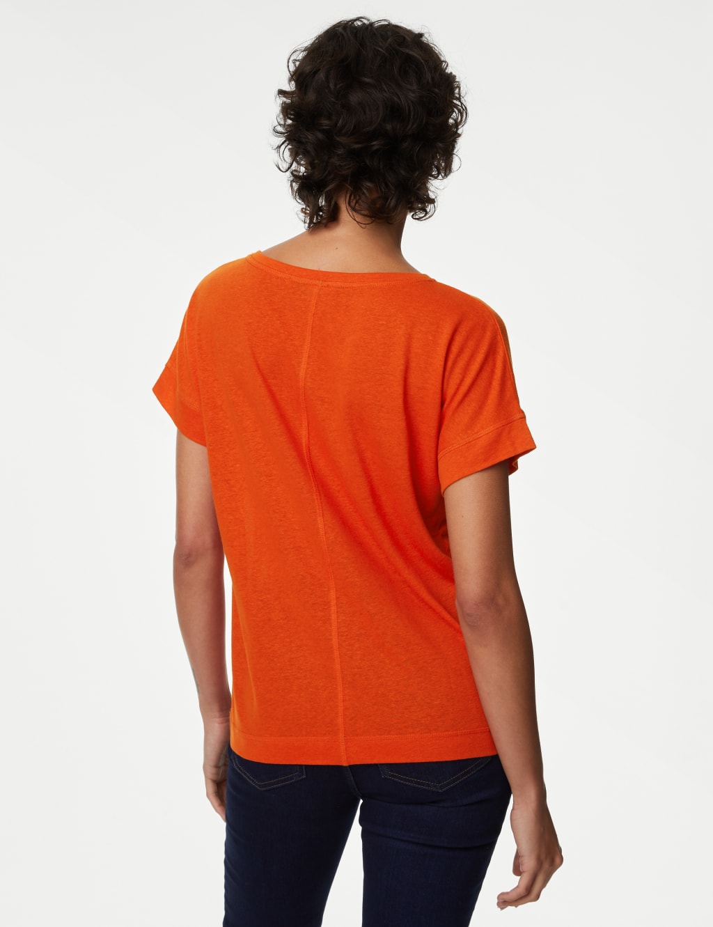 Linen Rich V-Neck T-Shirt image 5