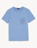Pure Cotton Lace Pocket T-Shirt