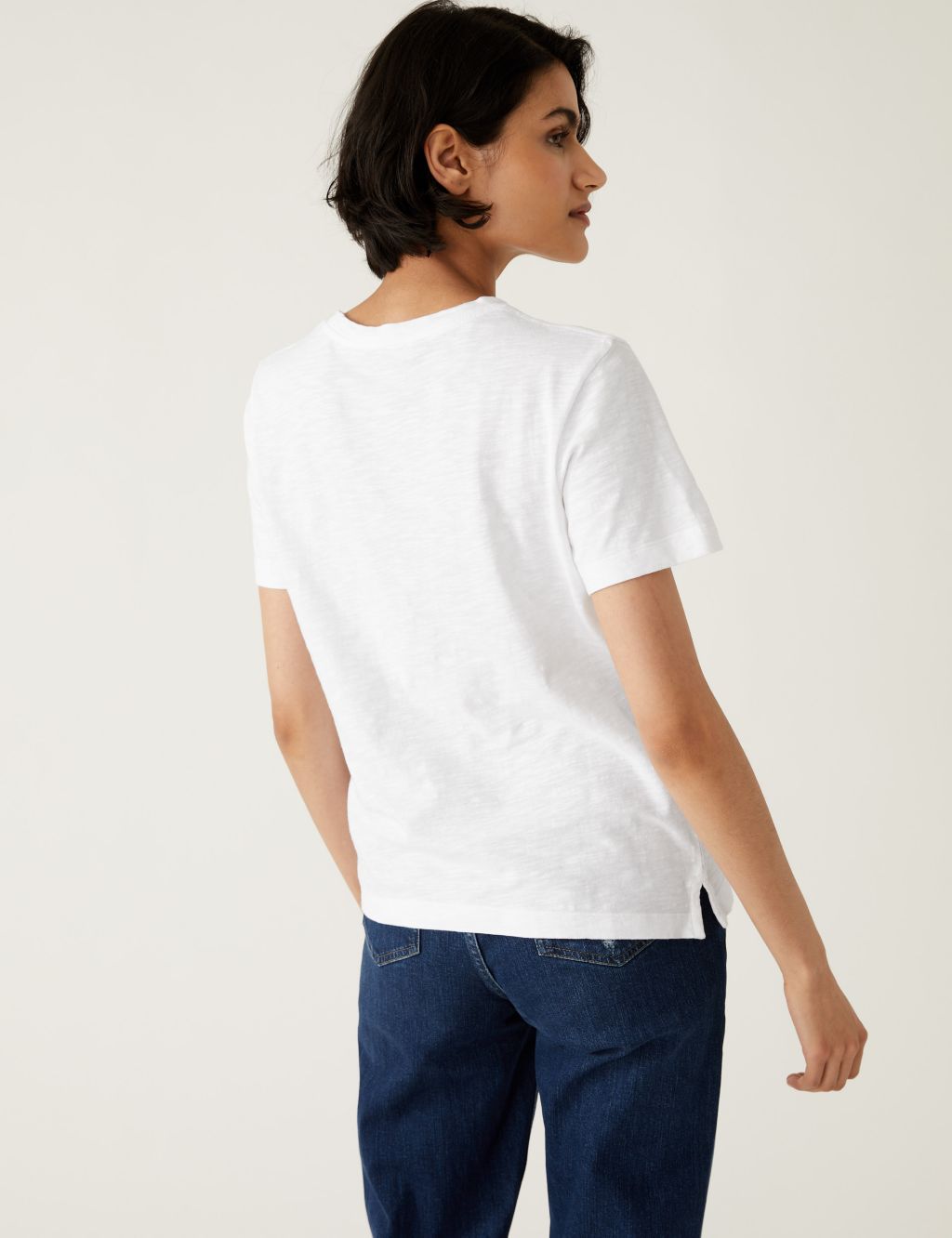 Pure Cotton Lace Pocket T-Shirt image 3