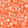 Cotton Blend Printed Shirred Blouse - orangemix