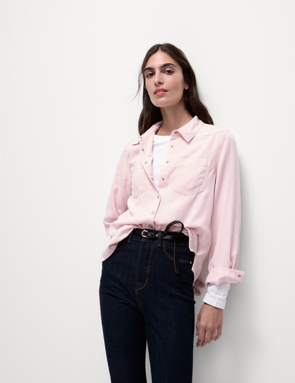 Lyocell Tea Dyed Collared Shirt image 3