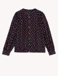 Printed Crew Neck Blouse