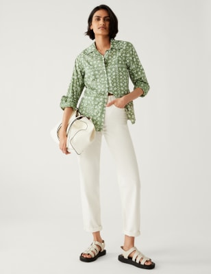 Pure Cotton Printed Collared Shirt - ES